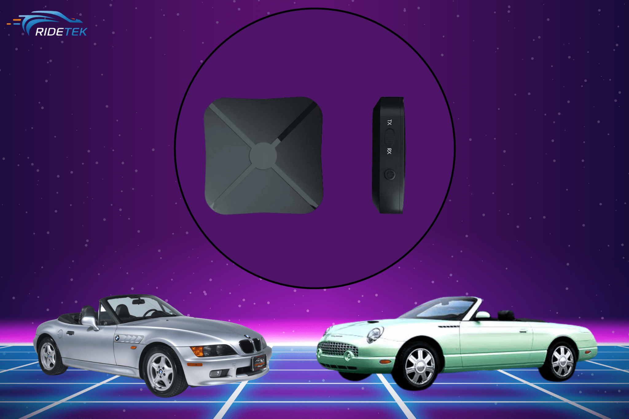 2 in 1 Bluetooth 4.2 Audio Transmitter and Receiver - Universal Music Adapter for Car Speakers - RideTek