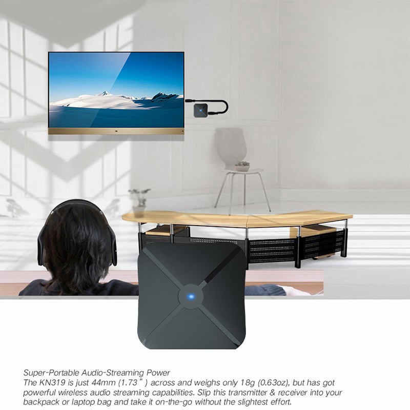2 in 1 Bluetooth 4.2 Audio Transmitter Receiver TV Car Music Receiver Universal Music Adapter for Headphone Speaker - RideTek