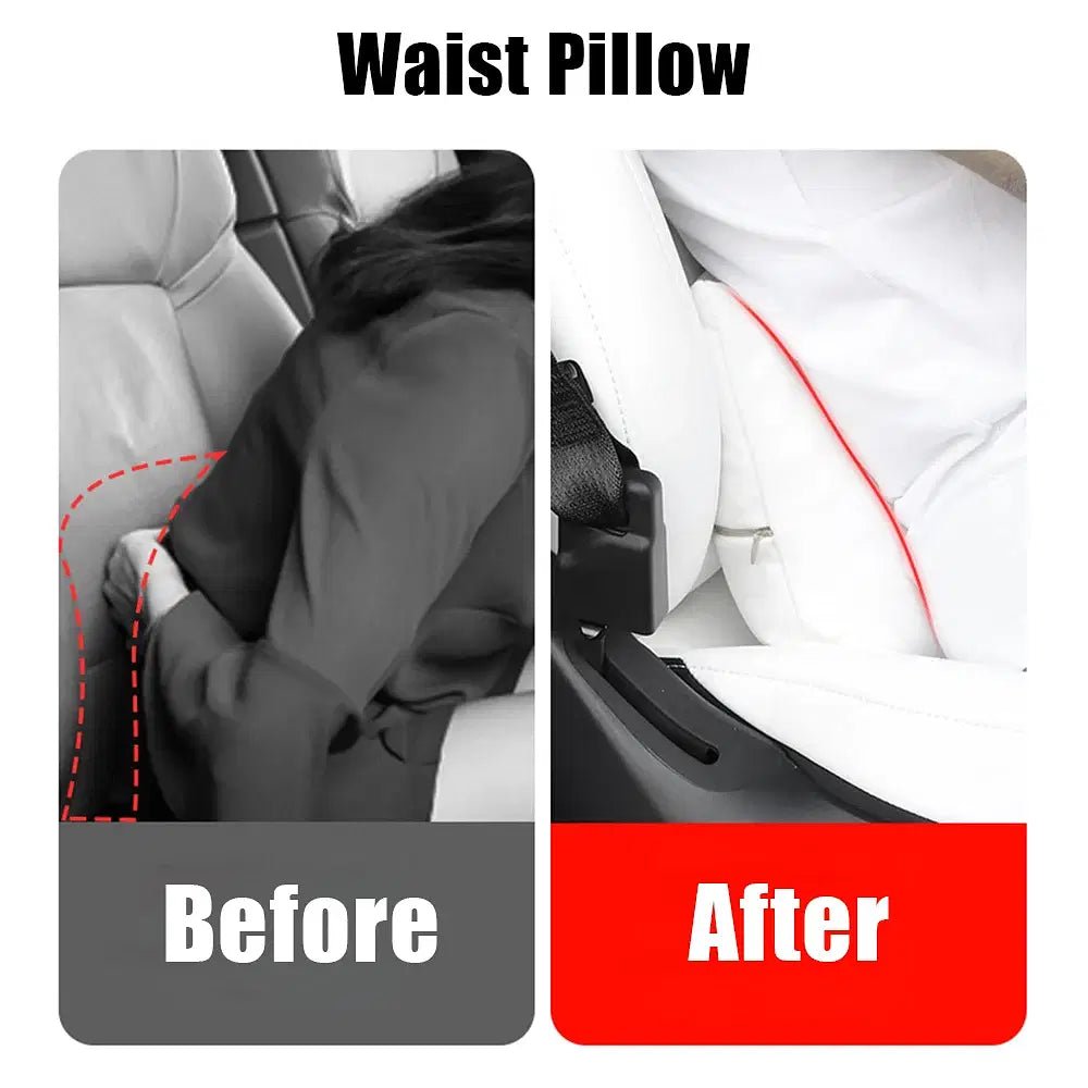Color: WHITE - 1 Pc For Tesla Model 3 Y Headrest Soft Comfortable Cushion Universal For Head Lumbar Relief Support Car Neck Waist Pillows - RideTek