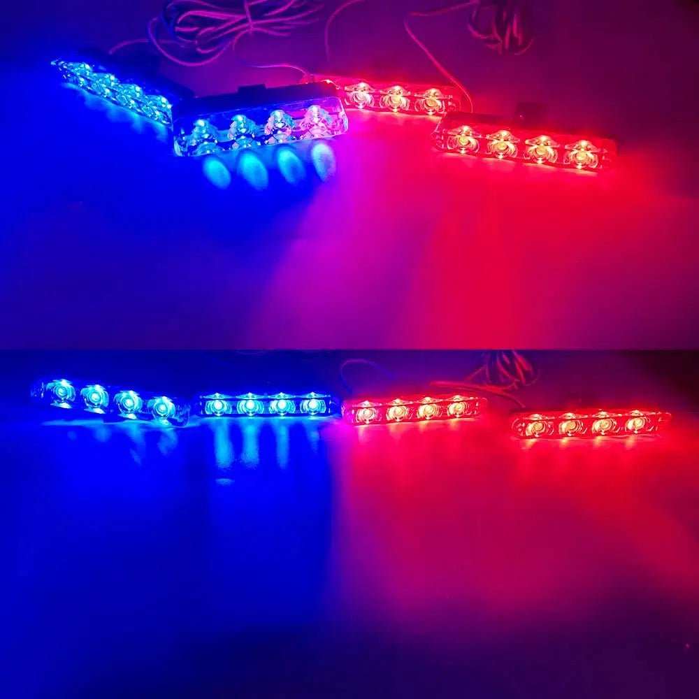 Red & Blue Emergency Police Lights - RideTek