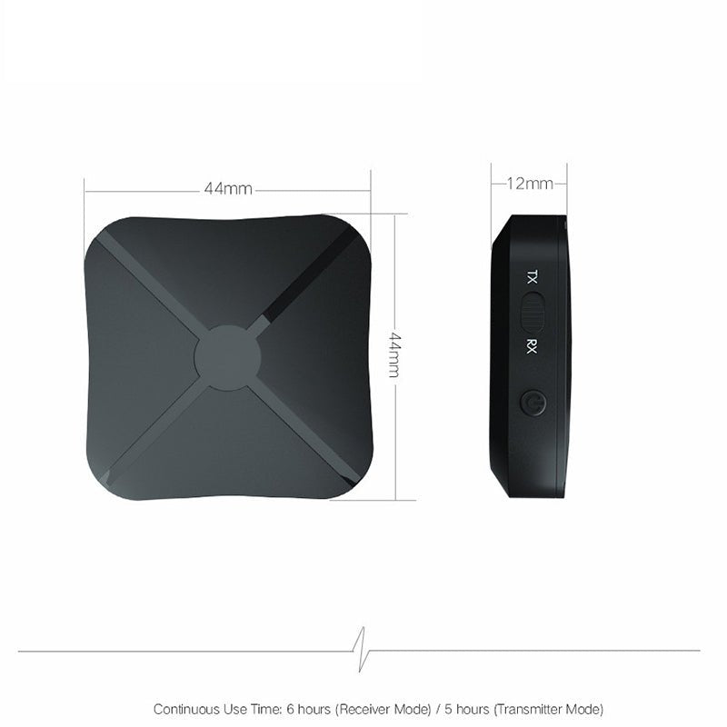 2 in 1 Bluetooth 4.2 Audio Transmitter Receiver TV Car Music Receiver Universal Music Adapter for Headphone Speaker - RideTek