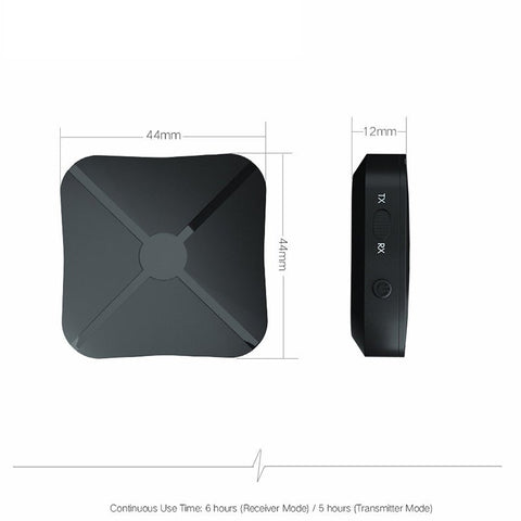 2 in 1 Bluetooth 4.2 Audio Transmitter Receiver TV Car Music Receiver Universal Music Adapter for Headphone Speaker - RideTek
