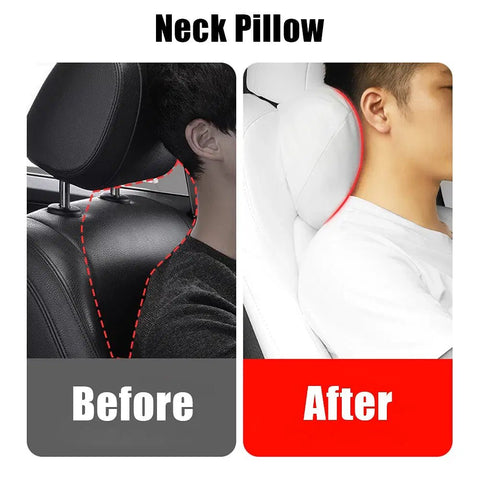 Color: WHITE - 1 Pc For Tesla Model 3 Y Headrest Soft Comfortable Cushion Universal For Head Lumbar Relief Support Car Neck Waist Pillows - RideTek