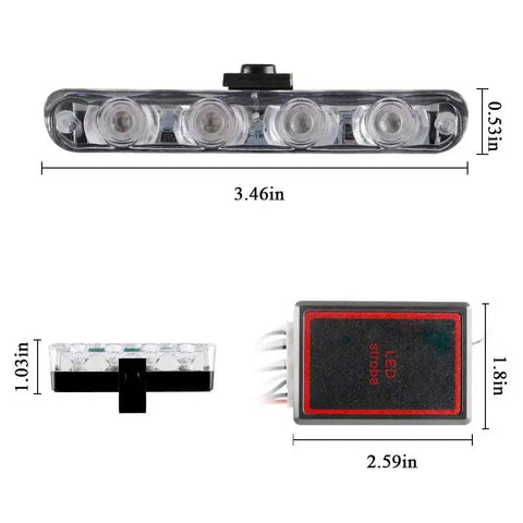 Red & Blue Emergency Police Lights - RideTek