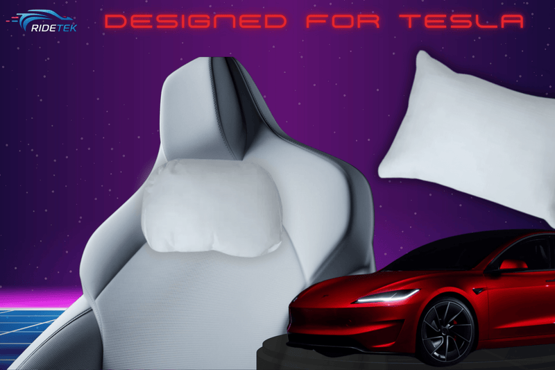 Tesla Model 3/Y Headrest Soft Cushion - For Head/Lumbar Relief and Support Pillows - RideTek