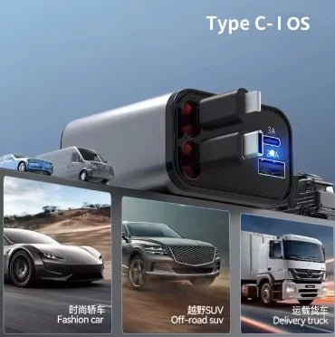 USB - C Retractable Car Charger - RideTek