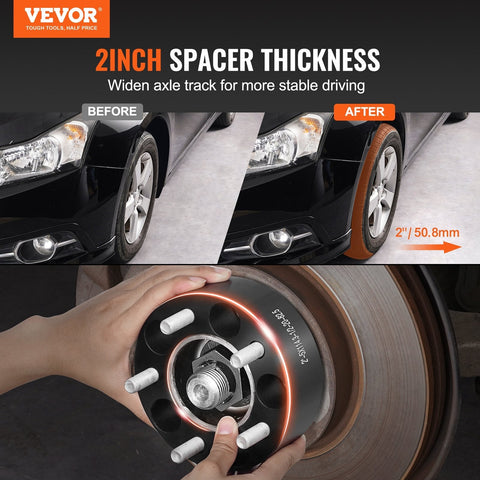Vevor Forged Black Wheel Spacers - RideTek